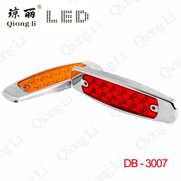 4x red amber white 24v 12v sealed led truck trailer bus side marker