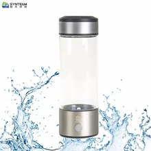 Hydrogen Rich Water Maker Alkaline Fucntional Water Bottle Glass Hydrogen Water Generator SYNTEAM Brand Water Ionizer 400ml