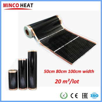 

20m2 0.8m 1m width Can Choose Infrared Film Heating Floor Electric Floor Heating Minco Heat Floor Infrared Carbon Heating Film