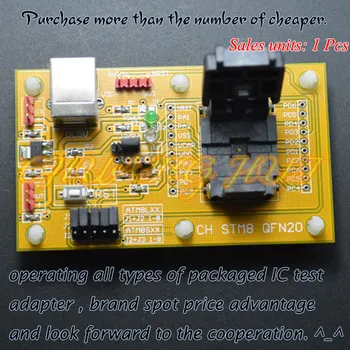 

Detect STM8-QFN20 Core board STM8S WSON20 DFN20 MLF20 STM8A STM8L Download seat test socket Programmer adapter Pitch=0.5mm