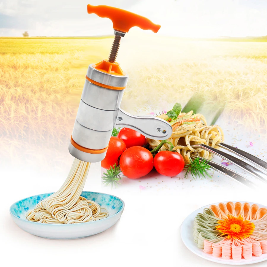 Продажа Нержавеющая сталь, ручная соковыжималка, кухонная посуда, машина для приготовления лапши, пресса, машина с 7 5 пресс форм, Spaetzle, инструмент
