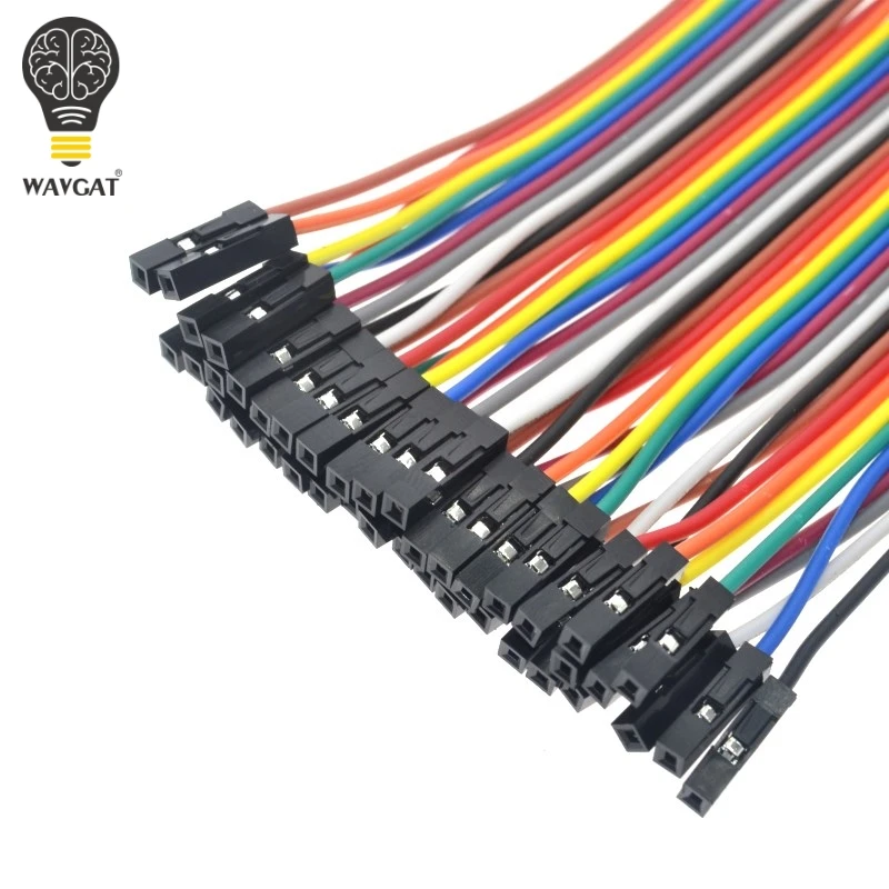 SUQ 40 шт. 10 см 2 54 мм 1pin 1p разъем Папа мама перемычка Кабель Dupont для arduino.|jumper wire|jumper