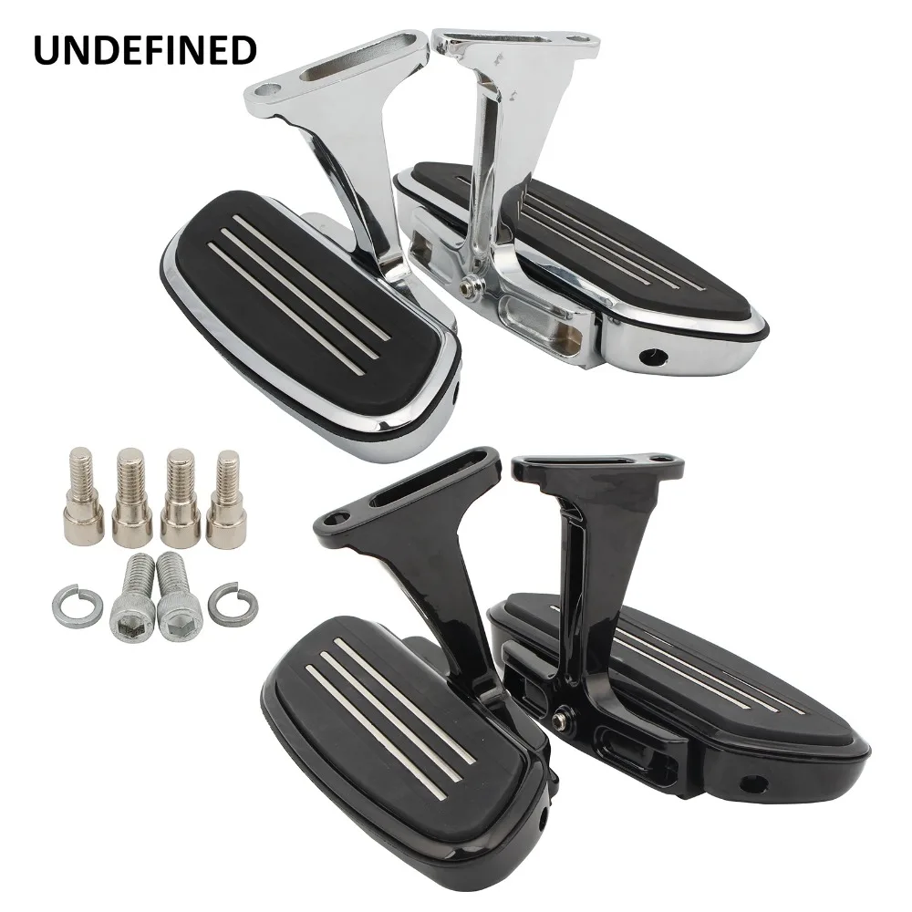 Motorcycle Foot Pegs Foot Rest Pedals W/ Brackets Mount For Harley