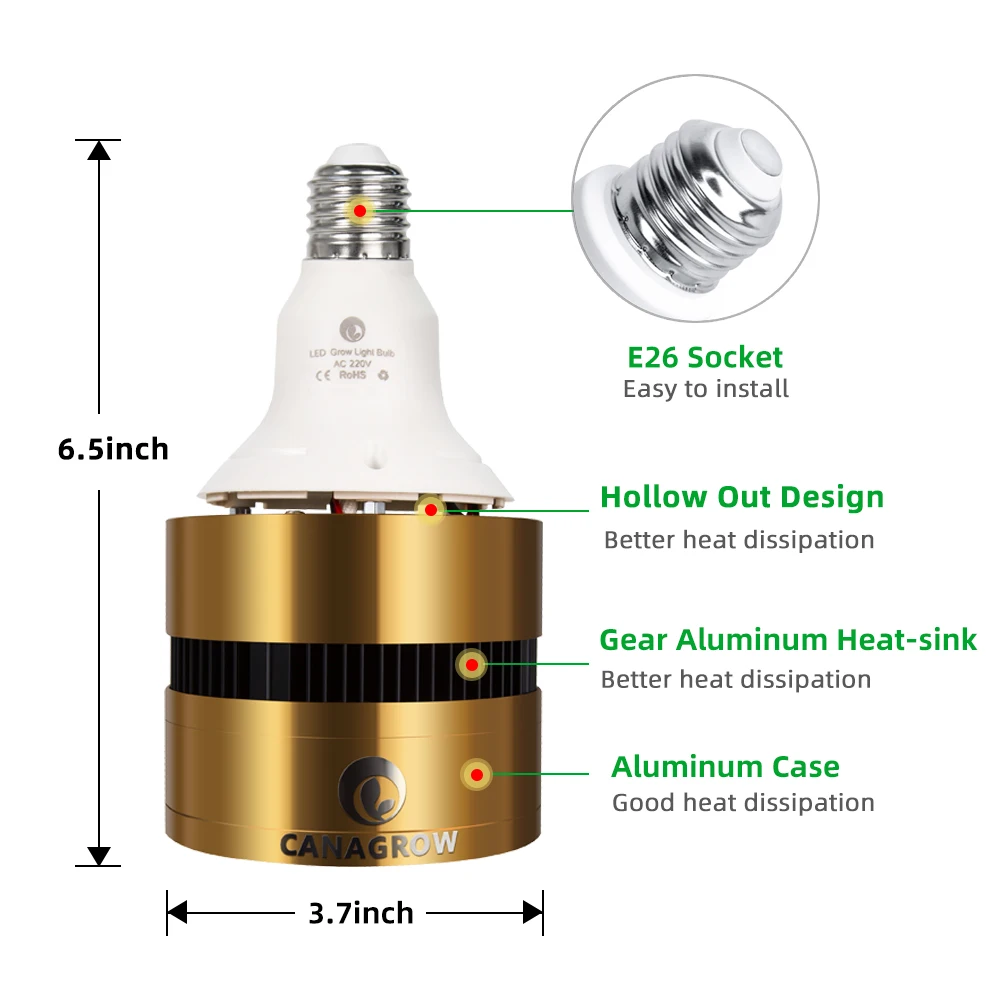 Светодиодный Grow светильник лампа 120W 150W полными спектрами свет COB светодиодный для сельскохозяйствнных ламп 110V 220V для комнатные растения парниковые Вег цветение