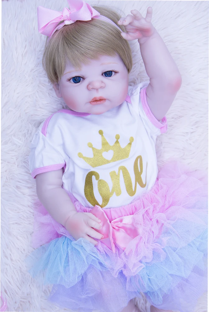 22 ''dollmai Bebe реальное возрождение куклы 100% силиконовые виниловые Возрожденные
