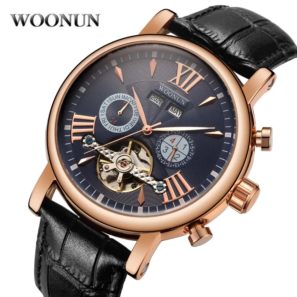 

New Men Tourbillon Watches Top Brand Luxury Automatic Self-wind Mechanical Watch Men horloge man horloges mannen reloj de hombre