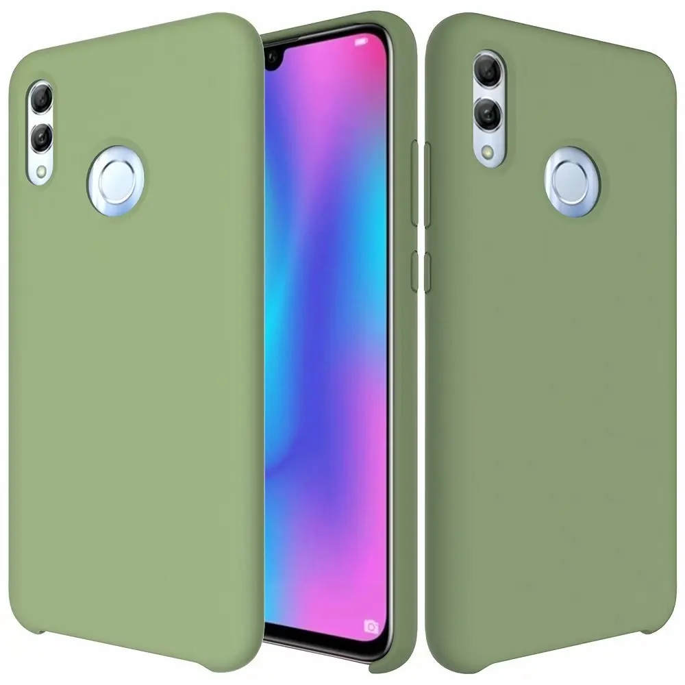 Navy Green Оригинальные чехлы Macaron для huawei Honor 7X 8C Honor 9 10 Lite P Smart, матовые Силиконовые чехлы Enjoy 7S 9 S, чехлы для huawei Honor V10 V20 - Цвет: Navy Green