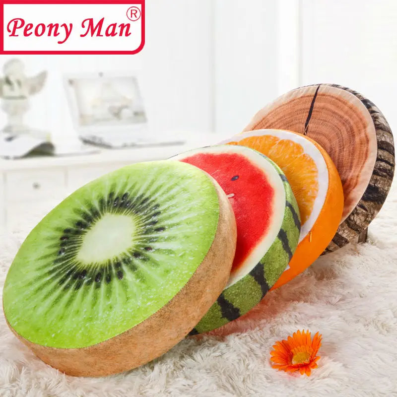 High Quality Simulation Plush Fruit Cushion Peony Man Round Simulation Plush Fruit Cushion Peony Man Round Pillow Chair Seat Sofa Meditation