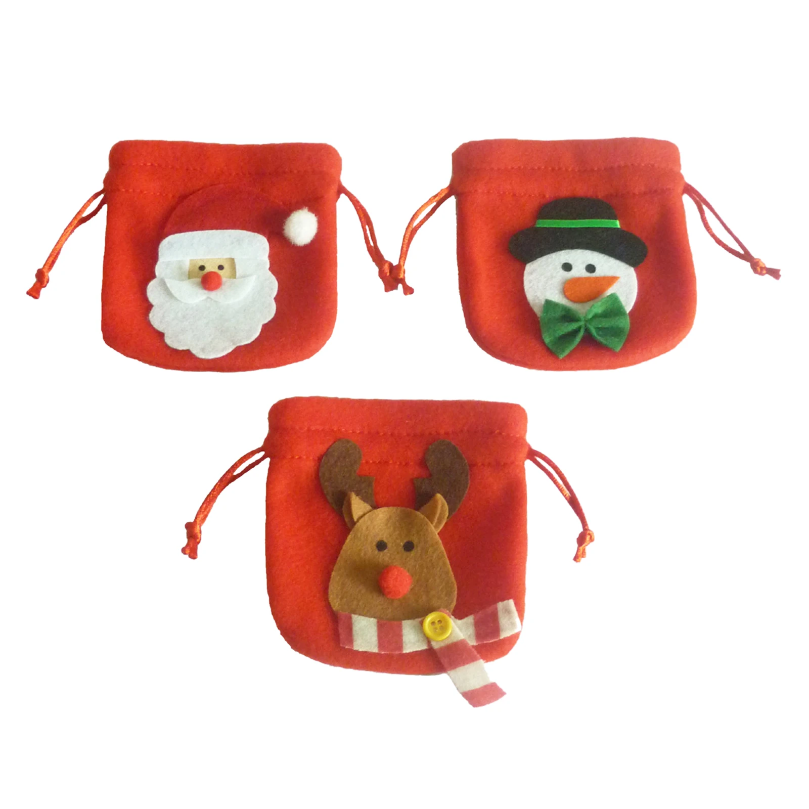

Cartoon Santa Claus Snowman Elk Drawstring Bag Candy Gift Handbag Bag Pouch Xmas New Year Party Supply