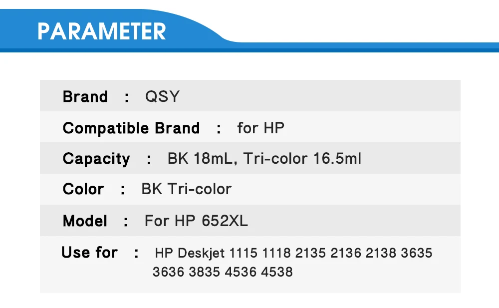 CMYK Supplies 652XL hp 652 чернильный картридж для hp 652 XL для hp Deskjet 1115 1118 2135 2136 2138 3635 3636 3835 4535