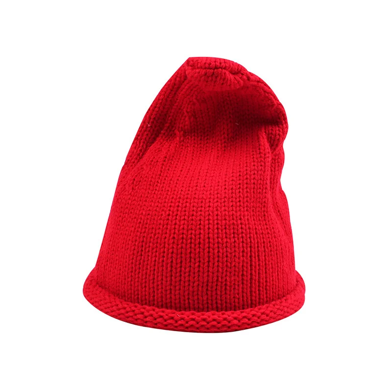Santa Claus Knitted Children Hat Christmas Mother Kids Hat Winter Crochet Kids Beanie Children New Year Gift Pattern Kids Hat (16)