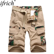 Военные карго-шорты камуфляжные новые летние модные камуфляжные многокарманные Homme армейские повседневные шорты-бермуды Masculina плюс размер