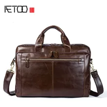 AETOO мужской кожаный портфель Baotou Ретро Мужская сумка кожаная многоцелевая деловая сумка