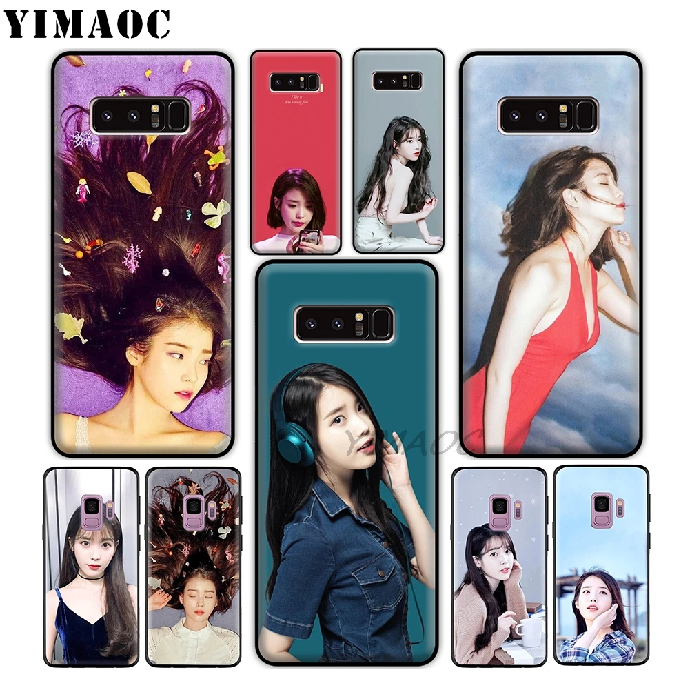 YIMAOC IU Lee Ji-eun Kpop Soft TPU Silicone Case for Samsung Galaxy S10 S10e S9 S8 Plus S7 S6 Edge &amp J6 |