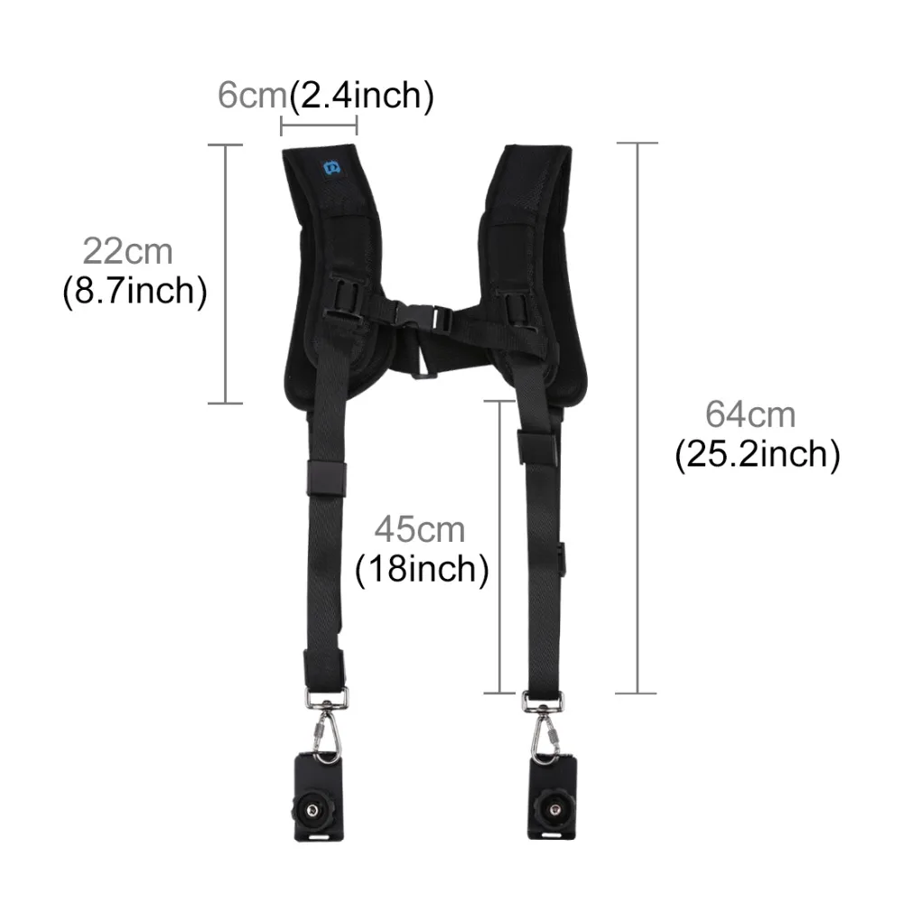 PULUZ-Quick-Rapid-Double-Shoulder-Harness-Soft-Pad-Decompression-Foam-Shoulder-Strap-Neck-Belt-for-Canon (1)