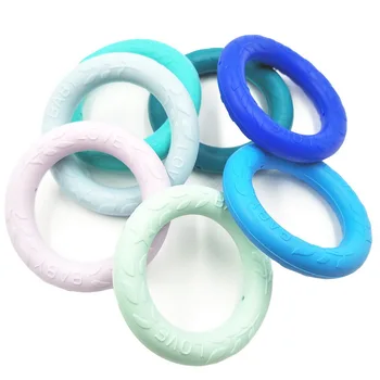 

DHL 500pcs Baby Silicone Beads Teething Ring Food Grade Nursing BPA Free High Quality Silicone Teether Necklace Toys