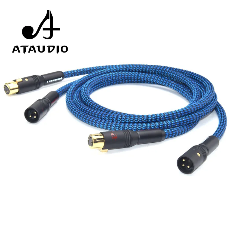 ATAUDIO посеребренный Hifi XLR кабель высокая производительность G5 2 папа Женский
