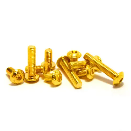 Details about   Countersunk Socket Screw Allen Key Bolts Titanium Plating Gold Metric M2-M5 