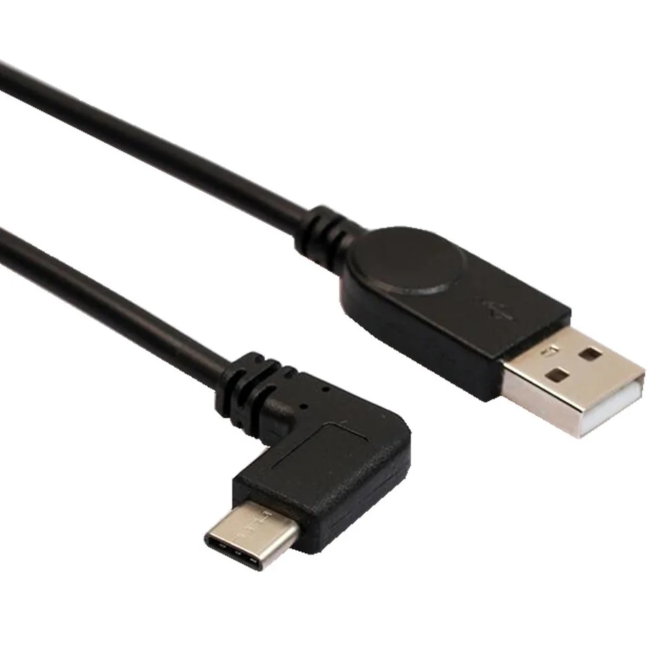 USB с золотым покрытием кабель типа C Righ угол USB C штекер к USB мужской удлинитель 25 см