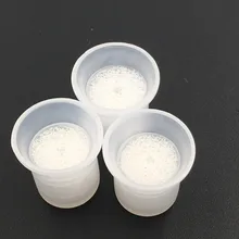 100 шт одноразовый пигмент контейнер белая чернильница для тату со спраном