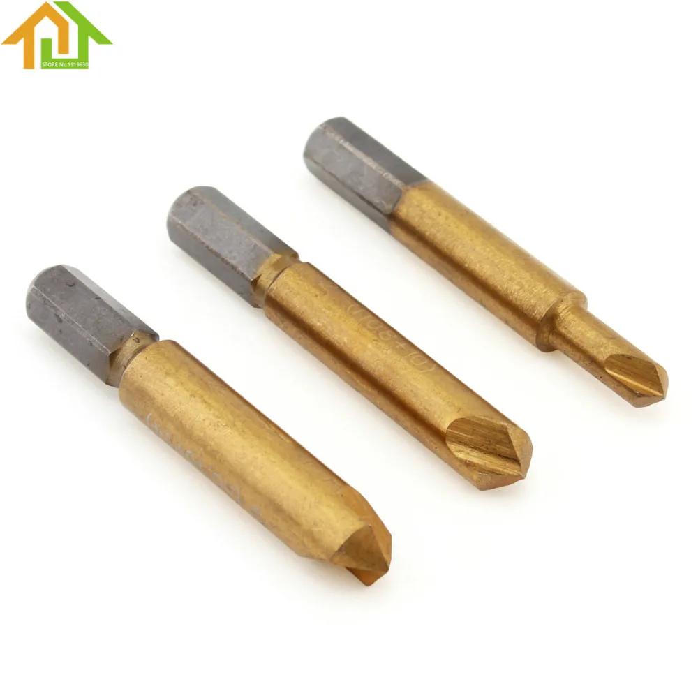 3Pcs Hole Drill Bits Damaged Screw Extractor Bolt Extractor Broken