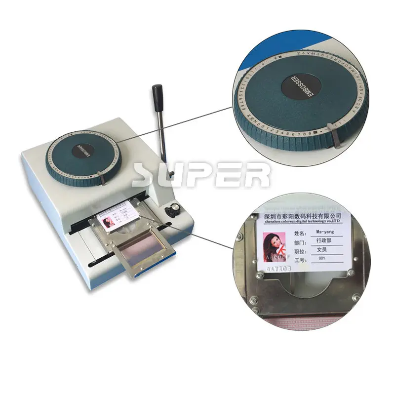 62 символьный ручной штамповочный станок для ПВХ/ID/кредитных карт|machine for|pvc idmachine for