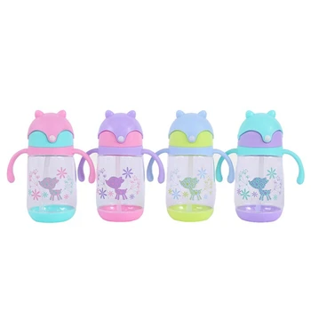 

Kids Cartoon Water Bottles Straw Bottle Children Kettle Portable Sports Bottle Water Straw Bottle Drinking Cup 300ML