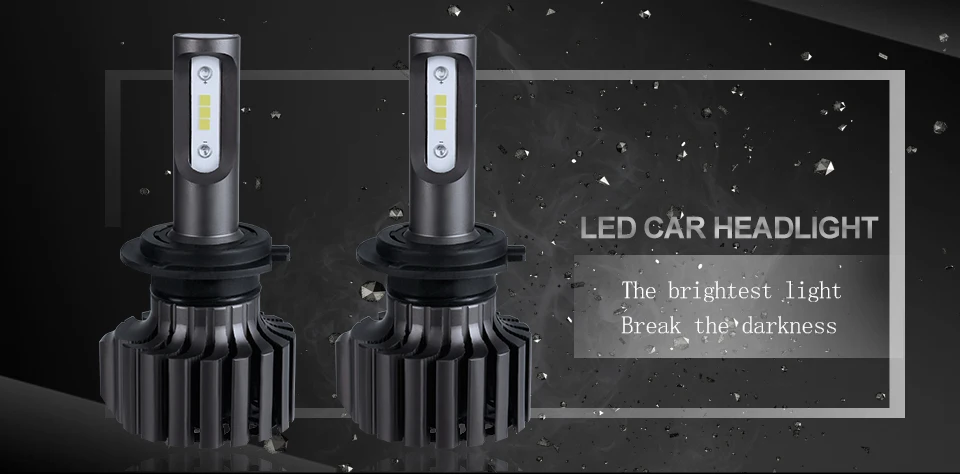 Car light car headlamp LED bulb H4 H7 (1)