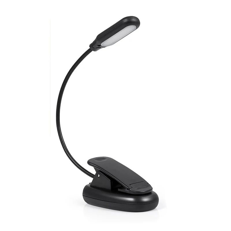 Черный ночной светодиодный гибкий перезаряжаемый зажим лампа книга свет Защита глаз чтение Ligh Студенческая кровать USB лампа для чтения книг Новинка