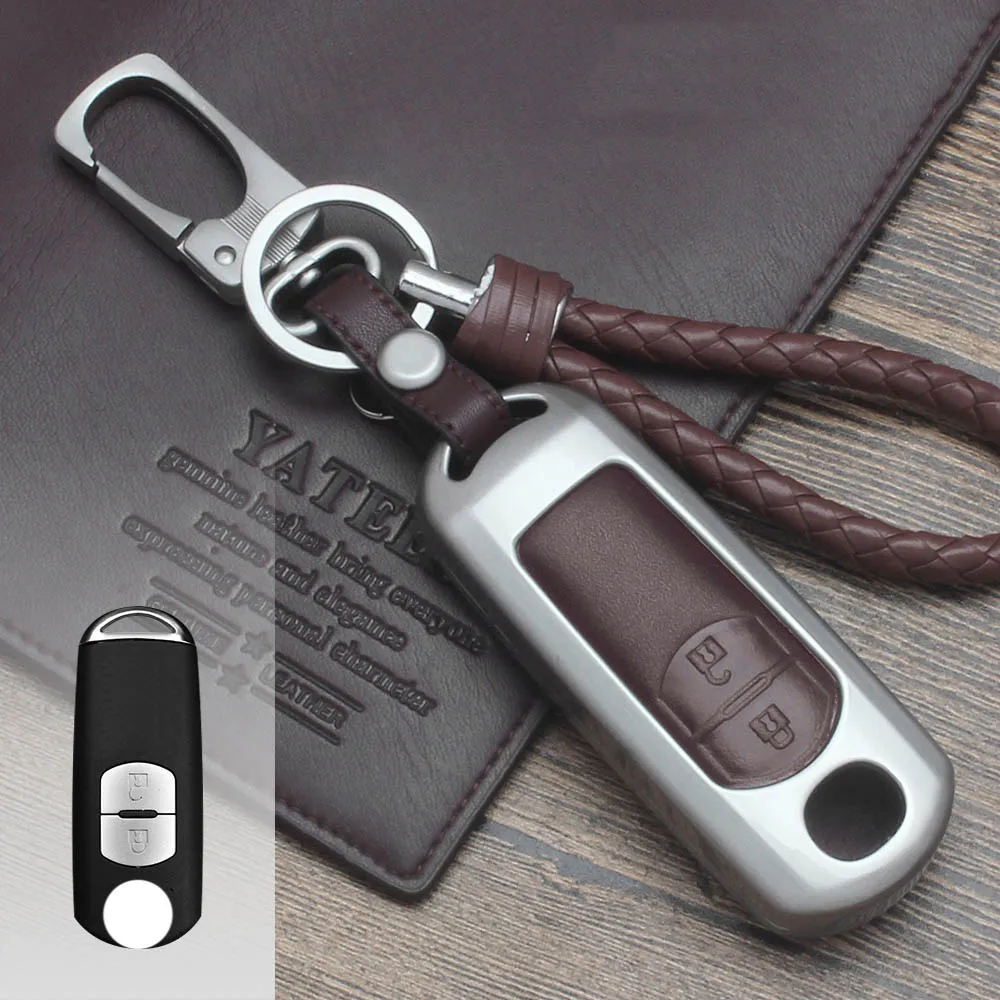 Zinc-alloy-Leather-Car-Remote-Key-Case-Cover-For-Mazda-2-3-6-Axela-Atenza-CX (8)