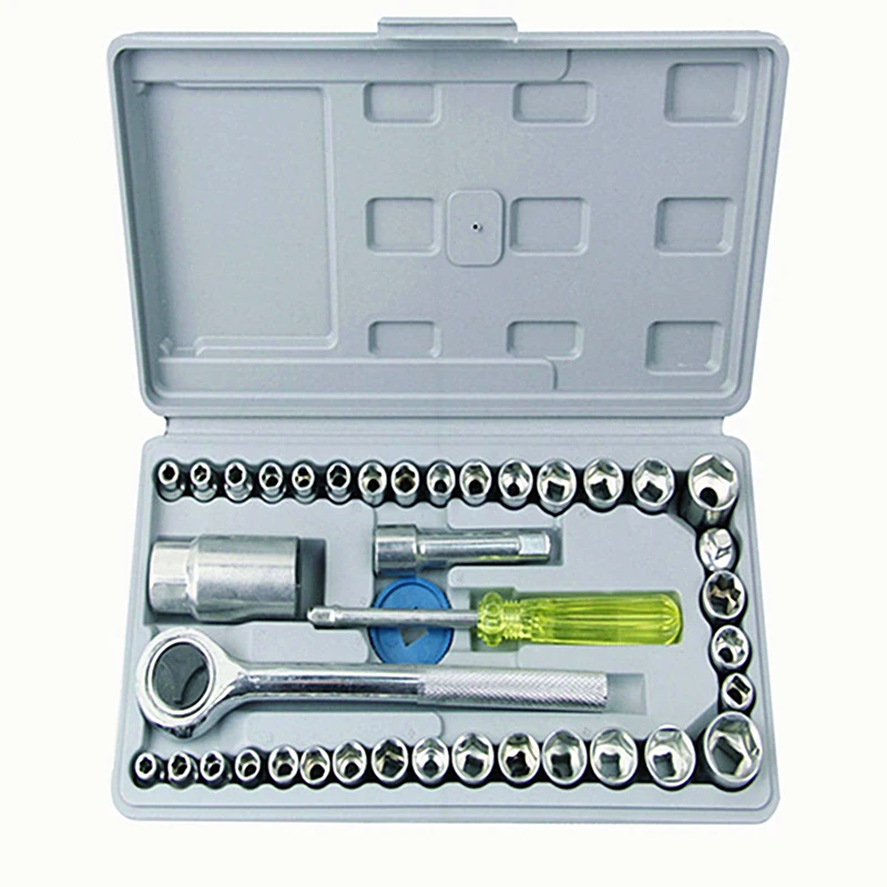 40pcs ratchet socket tool manual multifunctional socket wrench set