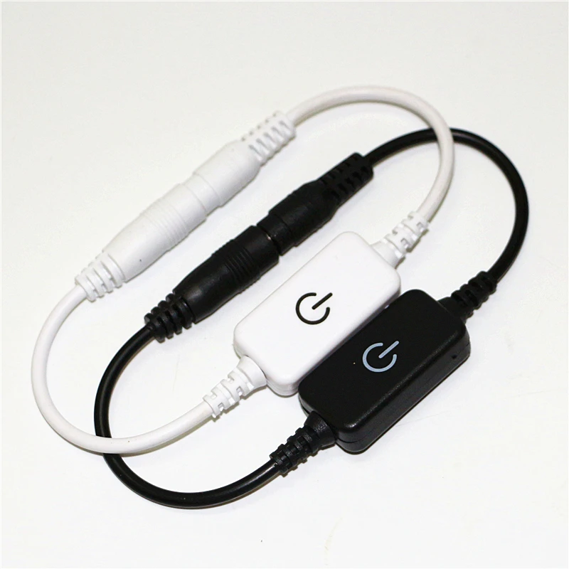 

12V 24V White/Black iTouch LED Dimmer Switch Brightness Adjust ON/OFF Dimmer Touch LED Controller for 5630 5050 3528 LED Strip