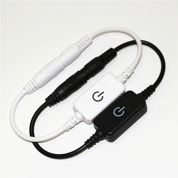 

12V 24V White/Black iTouch LED Dimmer Switch Brightness Adjust ON/OFF Dimmer Touch LED Controller for 5630 5050 3528 LED Strip