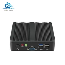 HLY безвентиляторный мини-ПК Двойной LAN 2* COM Intel Pentium J2900 2,41 ГГц 2* Gigabit LAN Windows 7/8/10 WI-FI HDMI USB мини-компьютер