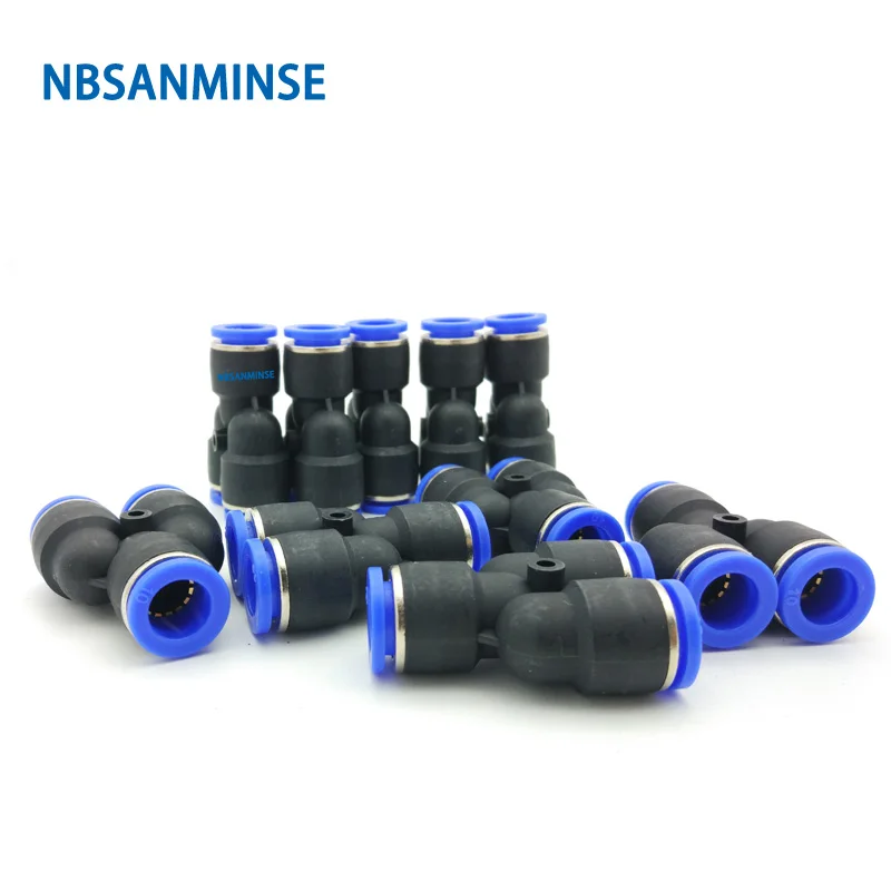 

1PC PY Air Compressor Pneumatic Union Y Fitting Quick Connecting Connector PU Tube Accessories Push In Fitting Sanmin