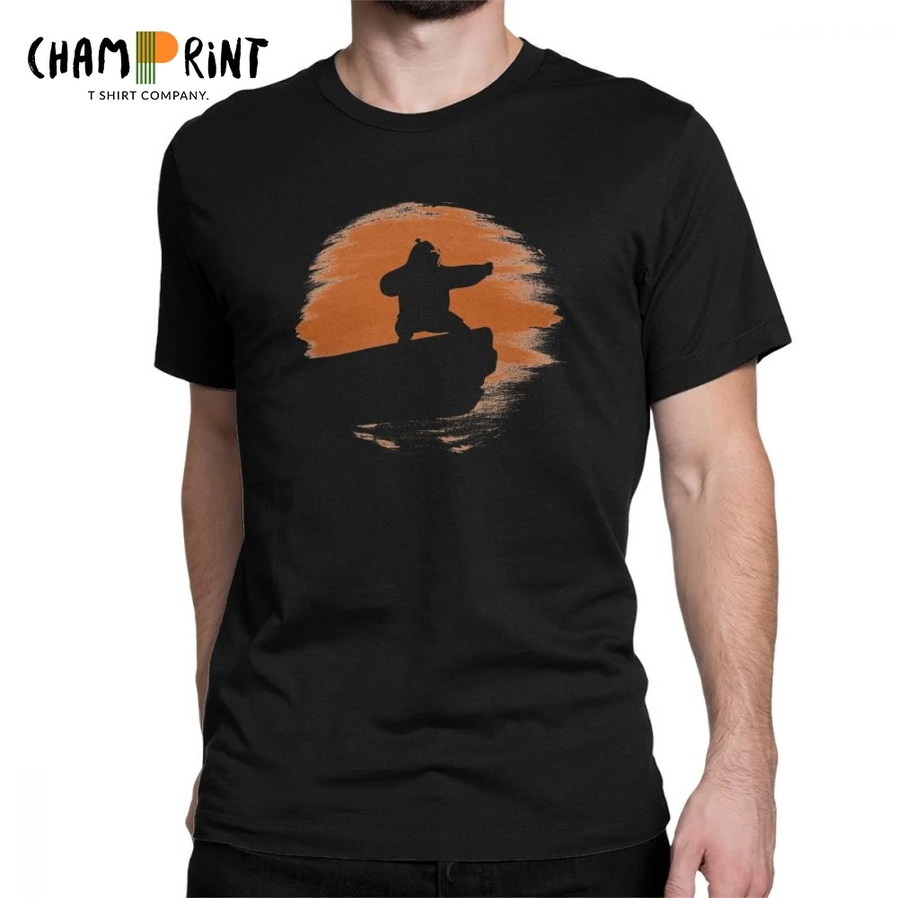 

Kung Fu Panda Men T Shirts Orange Panda Inner Peace Fun 100% Cotton Short Sleeve Tees O Neck T-Shirts Adult Tops