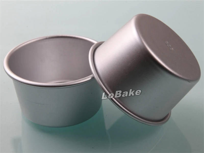 

(5pcs/lot) Small 3 inches deepen round cup shape smooth plain aluminium alloy pizza pie pan jelly tarte mold for baking tools