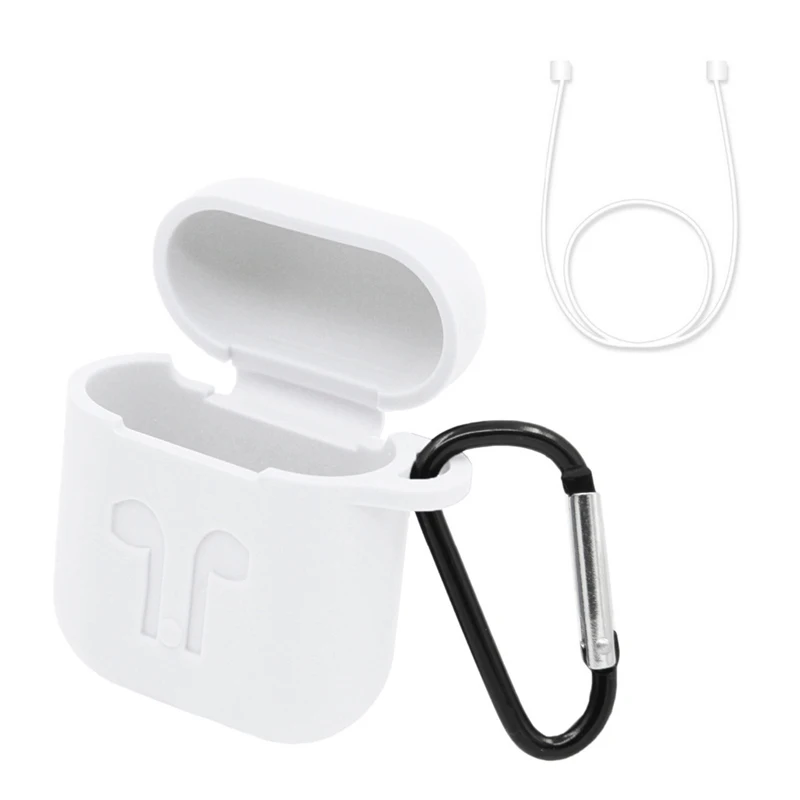 HLTON Мягкий силиконовый чехол для наушников для Apple Airpods противоударный чехол Аксессуары для наушников ультра тонкий защитный чехол - Цвет: White