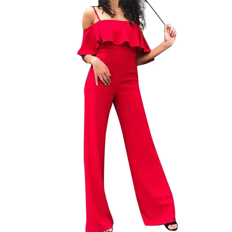 Jumpsuit Summer Women Long 2018 New Brand Hollow Out Bodysuits Sexy Clubwear Wide Legs Pants Elegant Jumpsuit combinai #J08 (19)