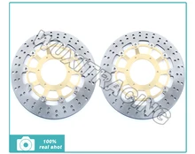 2 pcs Gold Round Front Brake Disc Rotor for Honda CBR 929 RR 00 01 CBR RR 954 02 03 CBR 900 RR Fireblade Japan 00 01 02 03