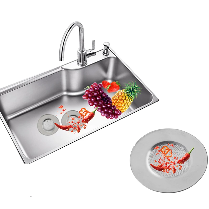 1Pc Stainless Steel Sewer Filter Kitchen Sink Drain Anti-clogging Floor Drain Net Hair Stopper Strainer Bathroom Accessories 1Pc Stainless Steel Sewer Filter Kitchen Sink Drain Anti-clogging Floor Drain Net Hair Stopper Strainer Bathroom Accessories