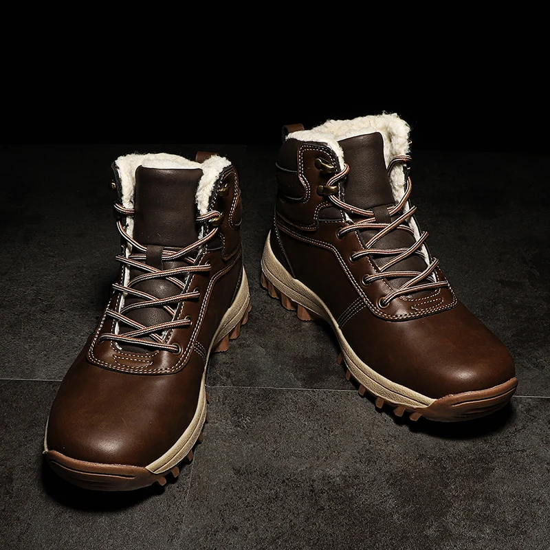 Мужские ботинки г. Новые теплые зимние ботинки на меху мужские зимние ботинки рабочая обувь мужская обувь, модные ботильоны на резиновой подошве 39-48