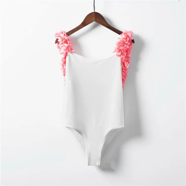 Купальный костюм, спортивный купальник для женщин, женский купальник Triquini, цельный бикини, сексуальный цветочный топ с открытой спиной, хлопковый Цветочный Топ