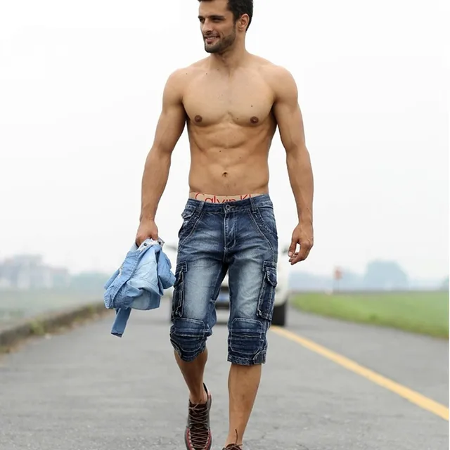Men Cargo Shorts Bermuda Homme Male 