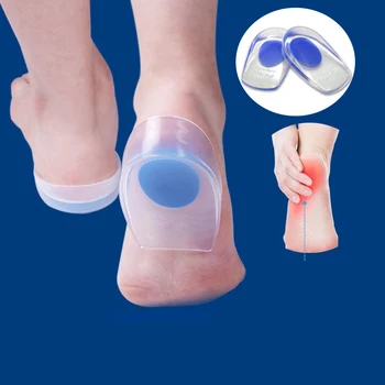 

Silicone Gel Heel Cups Shoe Inserts Silica Gel Pads Insole for Plantar Fasciitis Bone Spurs Pain Relief Achilles Pain &Foot Care
