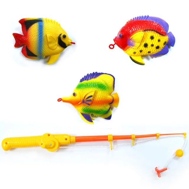 children fishing rod toy 4 rod 12 big fish for children bath game
