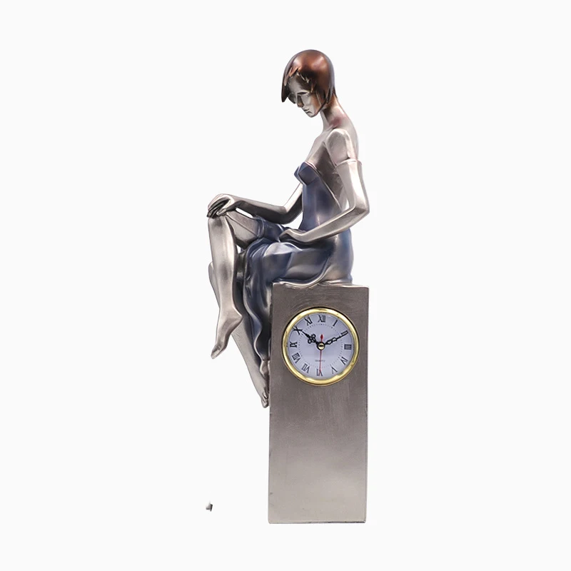  European cerative beauty clock ornaments Large clock The living room bedroom bedside clock Home Fur - 32840347080