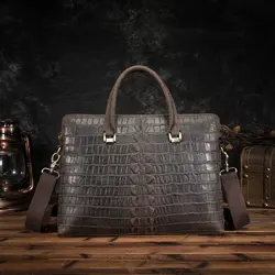 Мужской качественный кожаный античный коричневый деловой портфель 15 "чехол для ноутбука Attache сумка-портфель сумка через плечо 7241d