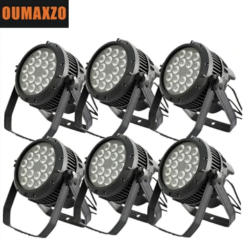 

6pcs/lot DMX512 led stage par light 18pcs 10W RGBWA 5in1 outdoor par led outdoor ip65 32bit dimming waterproof disco light ip65