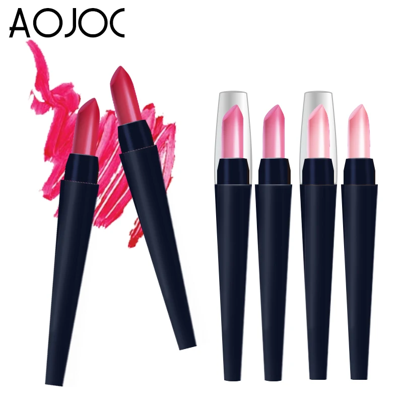 

Lip Stick Color Cosmetics Wateproof Long Lasting Nude Red Matte Velvet Lipstick Pencil Lot set de maquillaje mate lipstick green